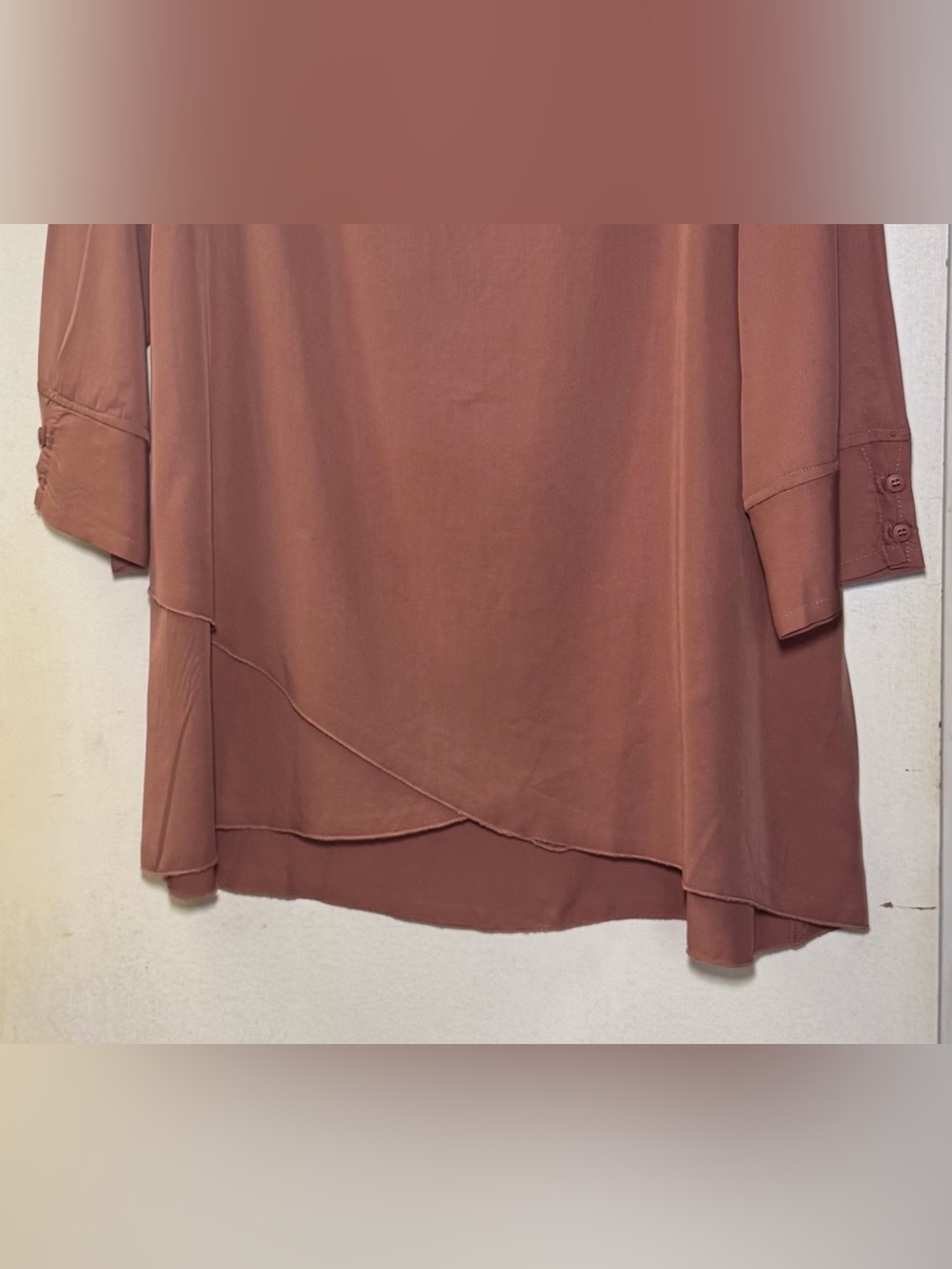 DKR Apparel Lyocell Tulip Hem Tunic Top-Rose - Picture 7 of 8